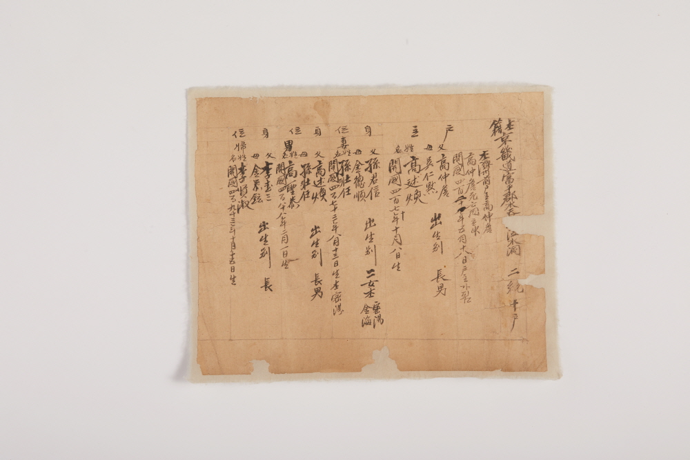 고술환(高述煥) 호적 자료 이미지